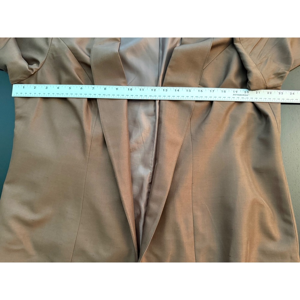 Adrianna Papell 2-PC 100% Silk Pant Set Womens Brown Size 20W Wedding Holiday - Picture 12 of 14